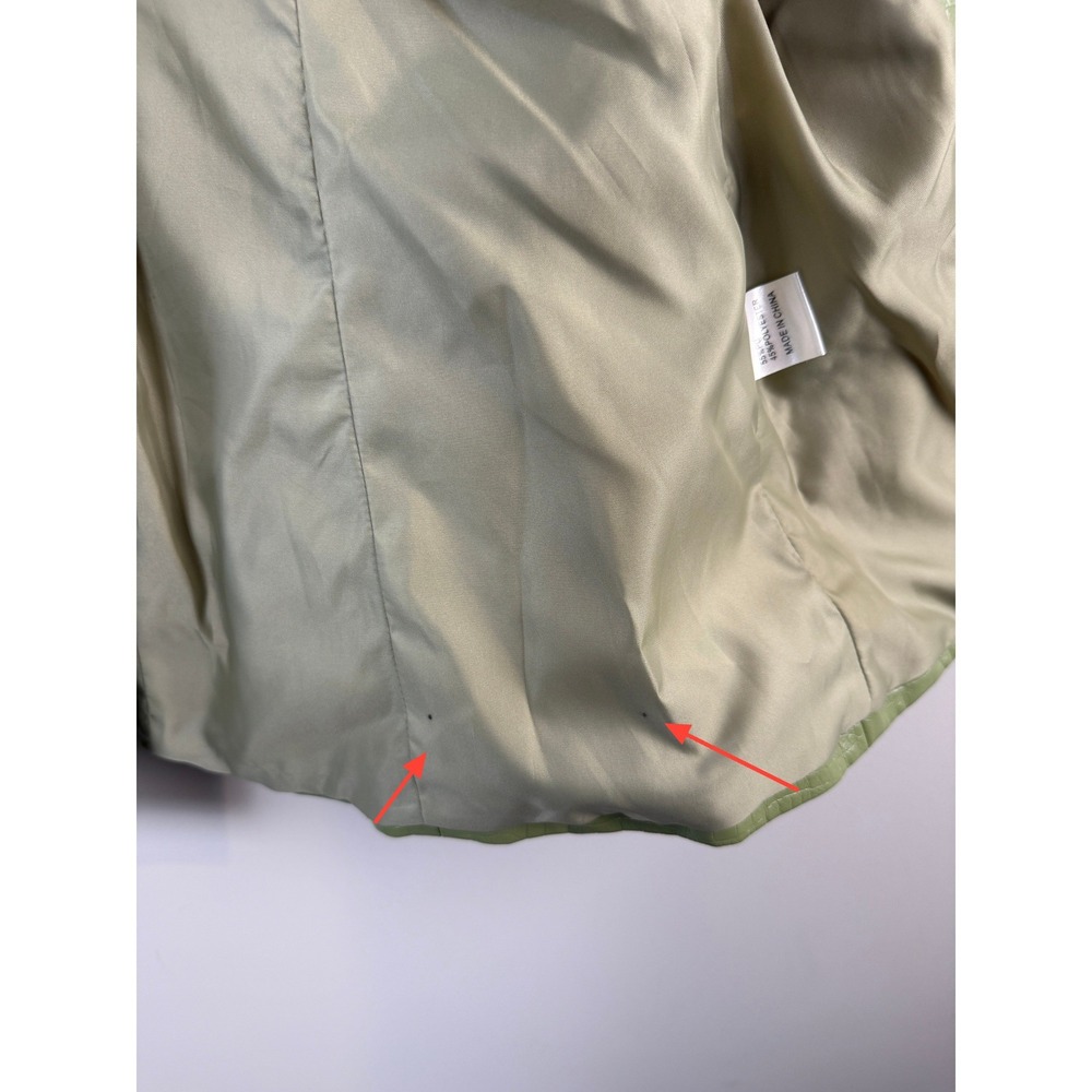 Princess Polly Green Croc Embossed Jacket Women's Size 0 Faux Leather - Picture 7 of 12